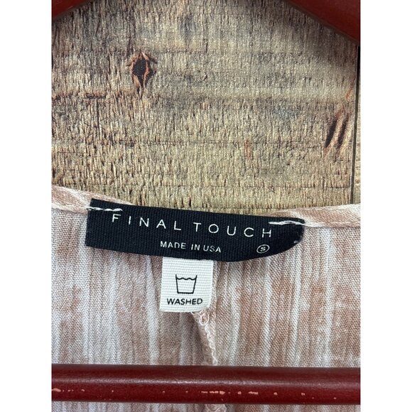 Final Touch Womens Striped Rayon Blouse - Picture 4 of 6